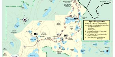 Carte de l'île de vancouver, les parcs provinciaux