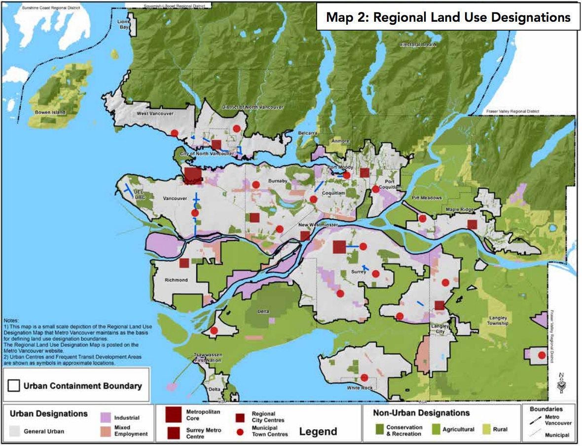district régional de vancouver carte
