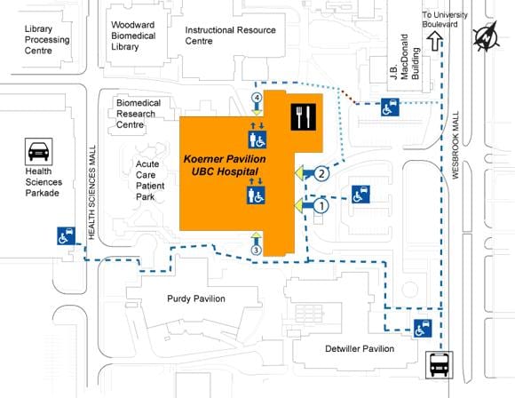 Carte de l'ubc hospital