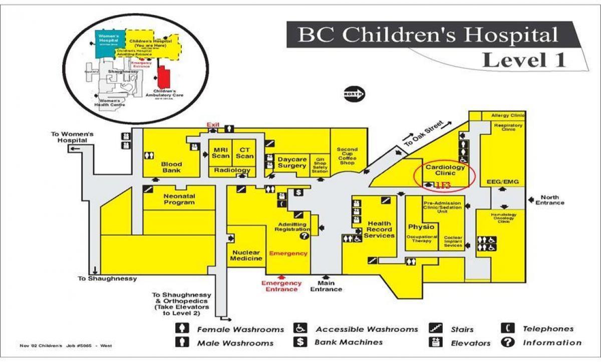 carte de la bc children's hospital