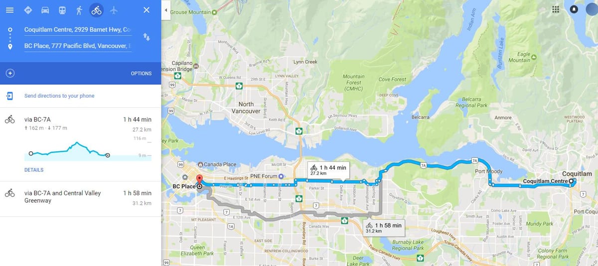 translink carte des pistes cyclables
