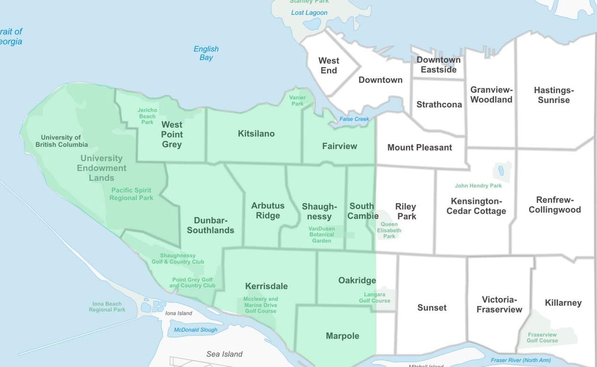 west vancouver plan de quartier