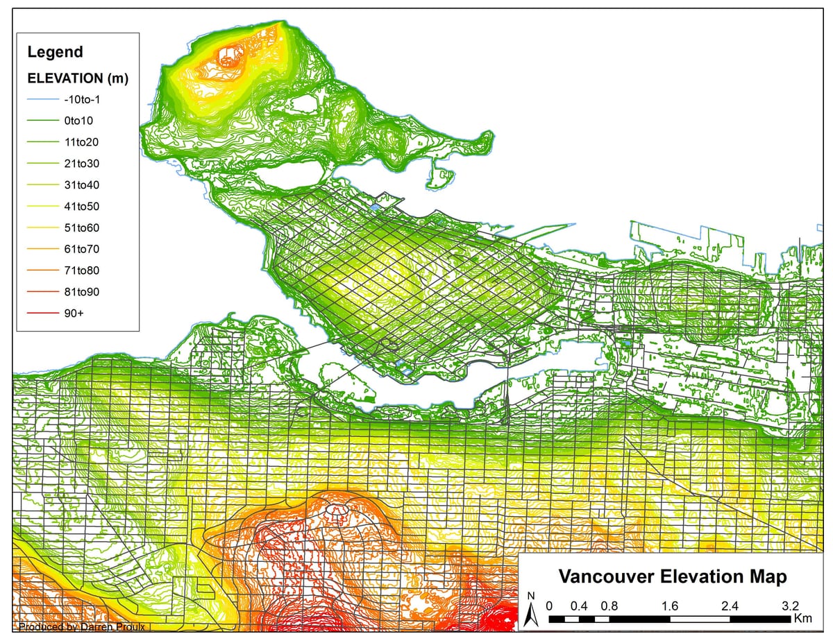 Carte de vancouver élévation