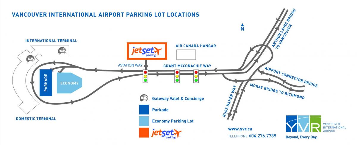 vancouver airport parking carte