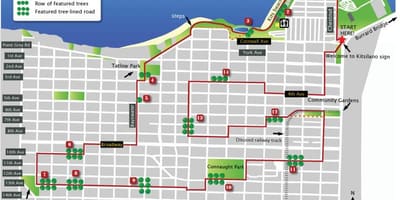 Carte de kitsilano, à vancouver
