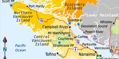 Van carte de l'île