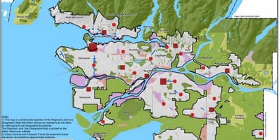 District régional de vancouver carte