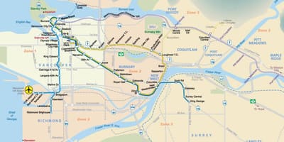 Vancouver (colombie-carte du métro de
