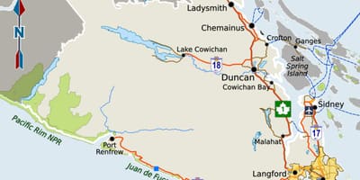 Vancouver-sud de la carte