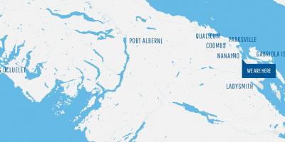 Carte des combes de l'île de vancouver 