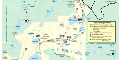 Carte de l'île de vancouver, les parcs provinciaux