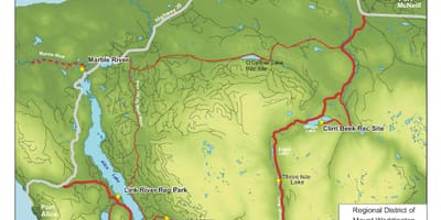 Carte de l'île de vancouver grottes
