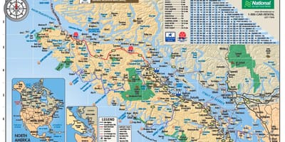 Carte de l'île de vancouver parcs de rv