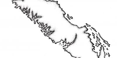 Carte de l'île de vancouver contour