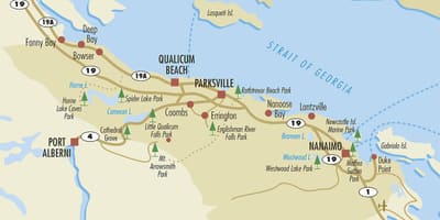 Carte de fond de la baie de l'île de vancouver