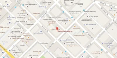 Carte de gastown à vancouver bc