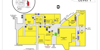 Carte de l'hôpital pour enfants de vancouver