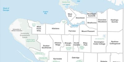 Immobilier de Vancouver carte