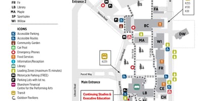 Carte de l'université capilano