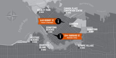 Carte de cycle et le guide de l'île de vancouver
