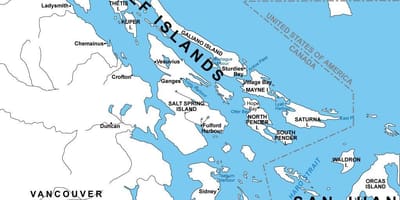Carte du nord des îles-gulf 