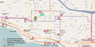 North vancouver carte des pistes cyclables