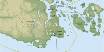Carte de saanich de l'île de vancouver
