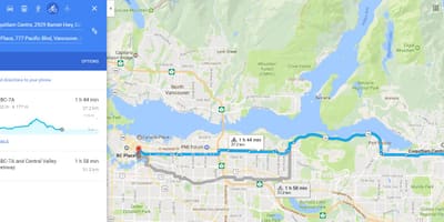 Translink carte des pistes cyclables