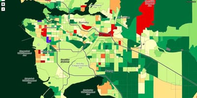 Carte de vancouver de la démographie