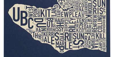 Carte de vancouver impression