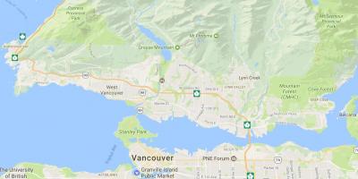 De l'île de Vancouver carte des monts