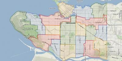 Conseil scolaire de Vancouver bassin versant de la carte