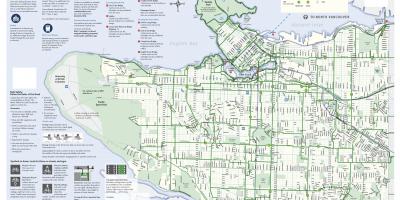 Vancouver voie cyclable carte