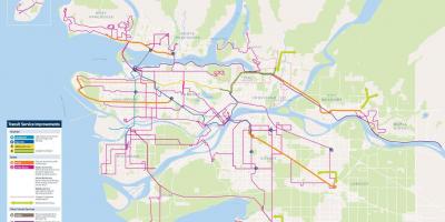 Vancouver système de transport en commun de la carte