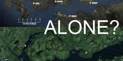 Carte de l'île de vancouver seul
